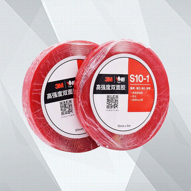 3M雙面膠VHB S10系列高強度防水耐熱雙面膠帶粘結(jié)玻璃金屬透明無痕